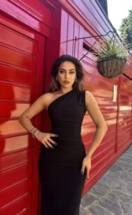 Women's one-shoulder midi dress